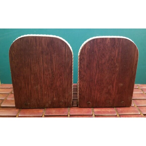 Vintage Mid Century Napcoware Nautical Ship Anchors Bookends Made In Japan - Picture 7 of 7